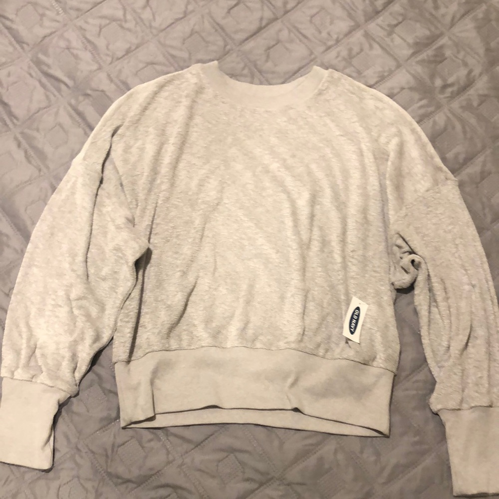 Old Navy cropped terry crewneck